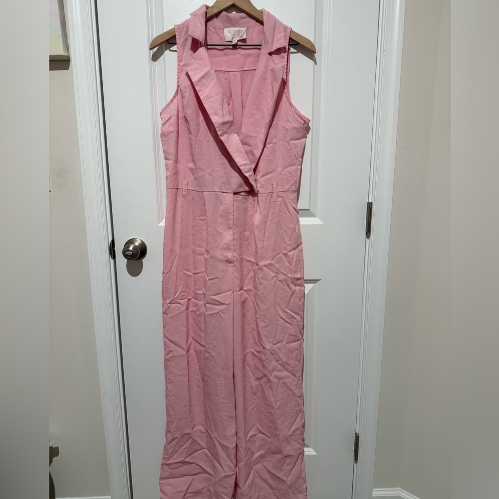 Pink Sleeveless Jumpsuit
